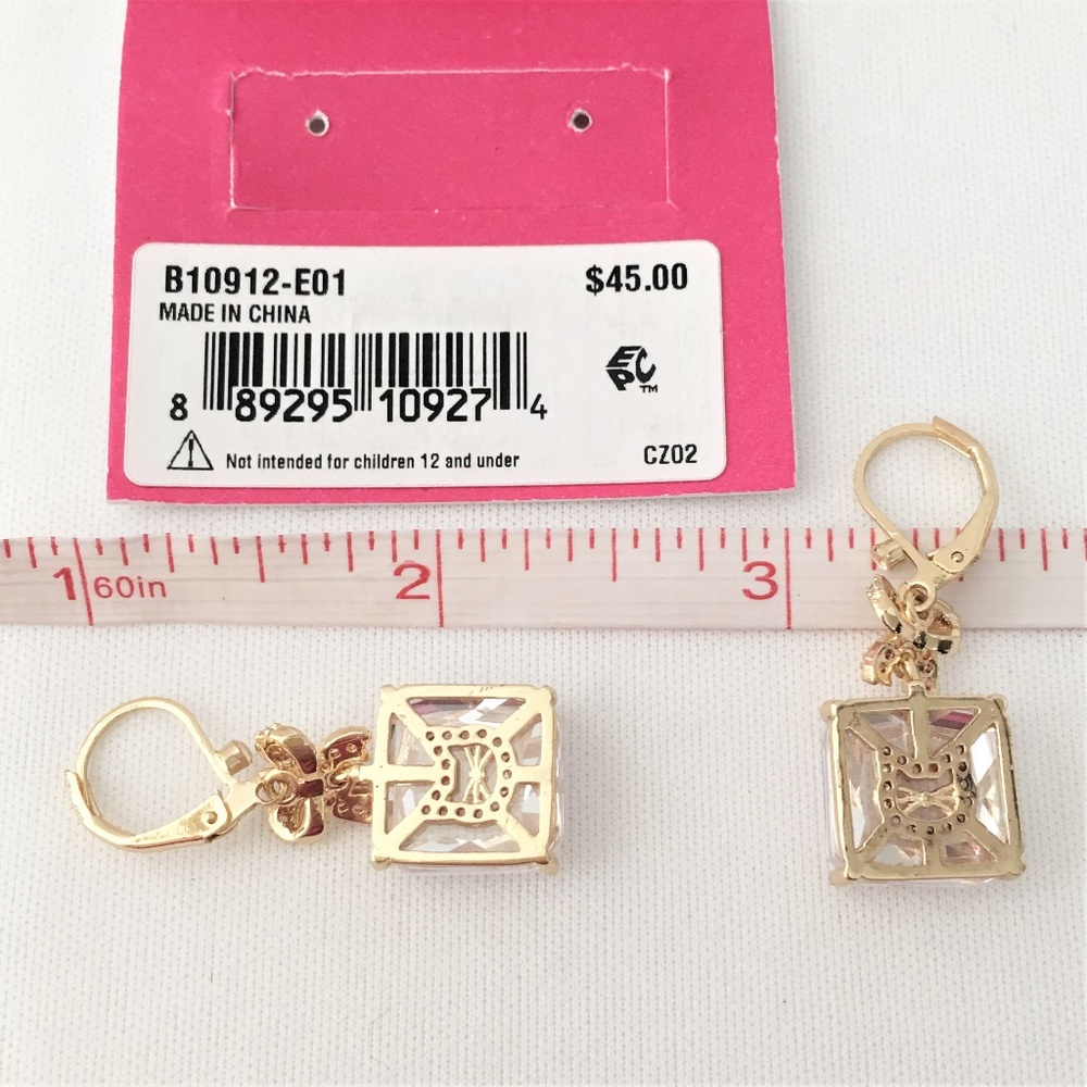 Betsey Johnson  'CZ' Gold Cat Necklaces/Earrings  NWT/HTF - Picture 6 of 6